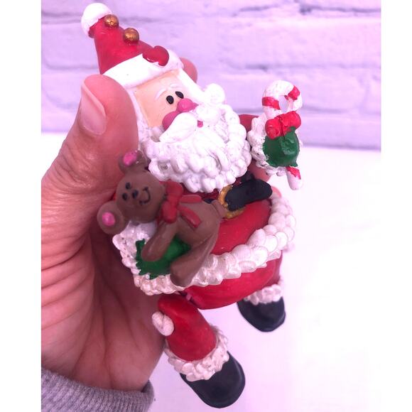 Articulated Resin Shelf Sitting Santa Clause Christmas Collectible Decoration - Picture 7 of 9